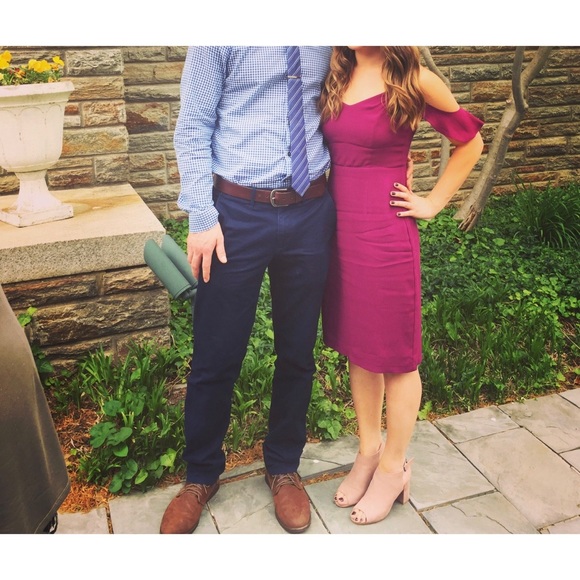 ASTR the Label Purple/Plum Cold Shoulder Cami Dress - Picture 3 of 7